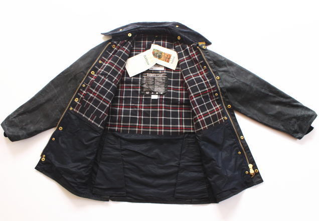 デッド Barbour ビデイル 4ポケット 32 ネイビー 未使用 80s ビンテージ 1989年 BEDALE 貴重 バブアー 3ワラント_画像8