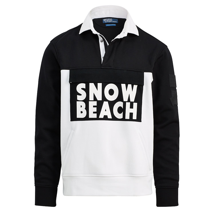 正規品 POLO RALPH LAUREN SNOW BEACH black & white Rugby Shirt BLACK S ポロ ラルフローレン スノービーチ ラガーシャツ 黒 復刻 限定品_画像6