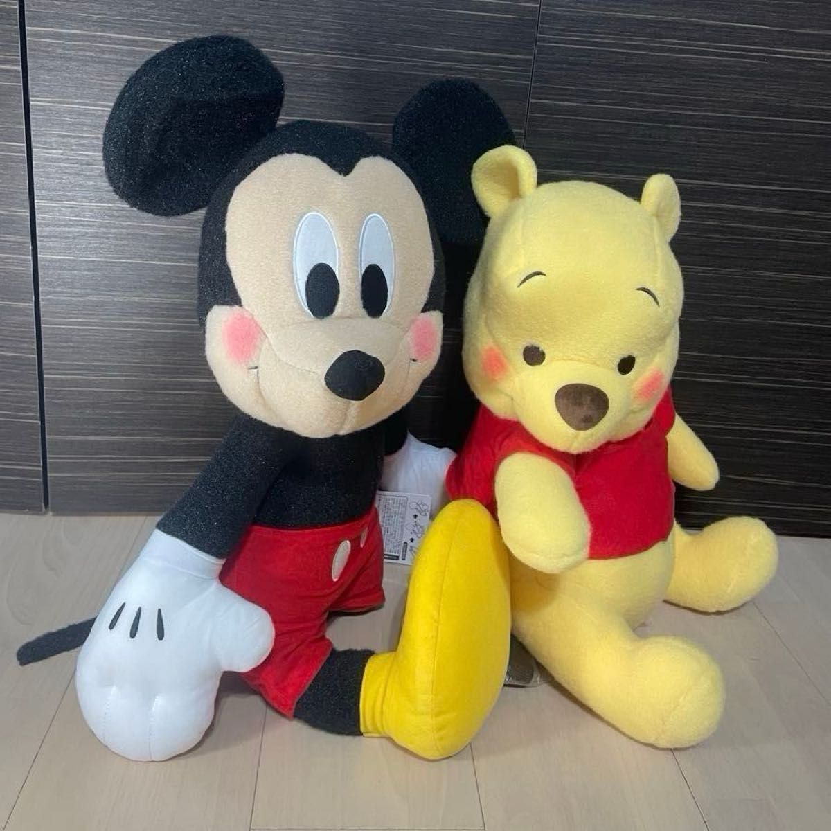 新品 タグ付き プーさん ぬいぐるみ セット 新品タグ付き ミッキーマウス くまのプーさん V-BIGぬいぐるみ2