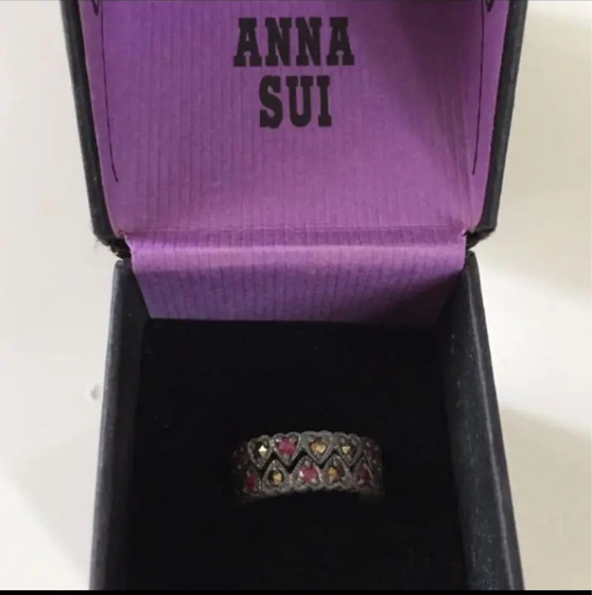 ANNA SUI★2連ハートリング☆シルバーリングアナスイ