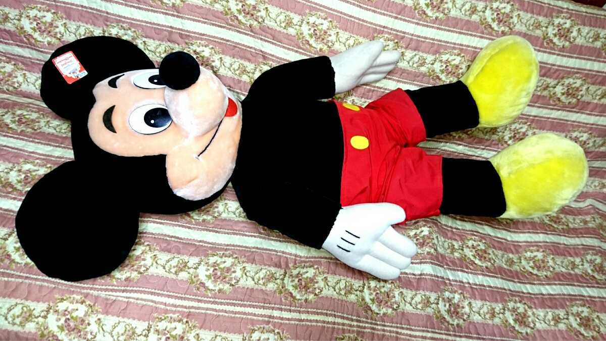  ultra rare 1970 year beautiful goods the first period Disney world Mickey BIG extra-large 1m soft toy doll America Vintage Showa Retro Disney 70 period 