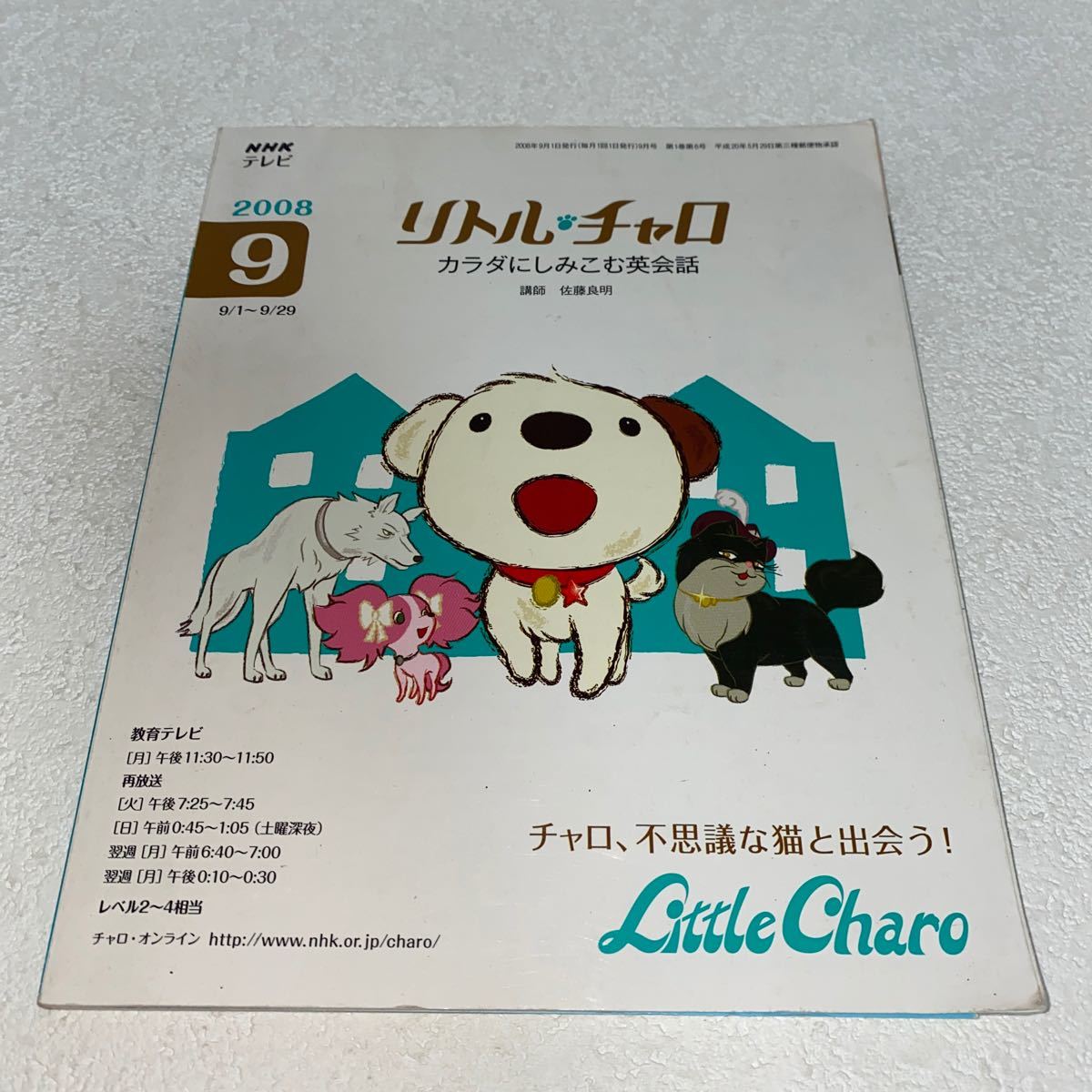 8 リトルチャロ　カラダにしみこむ英会話　講師佐藤良明　2008年9月号 チャロ、不思議な猫と出会う！_画像1