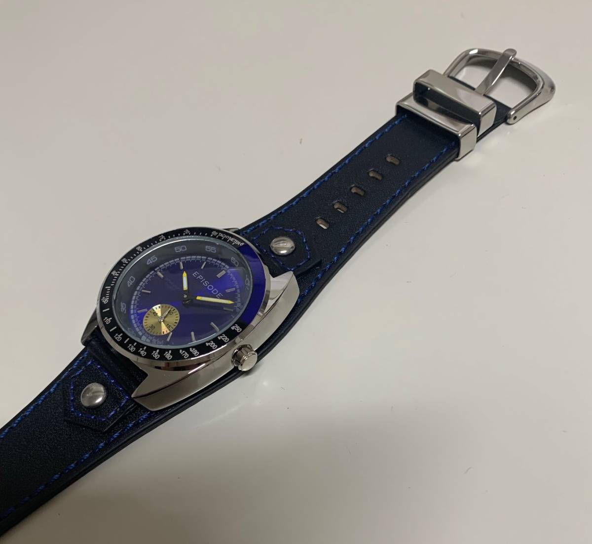 【訳あり商品】エピソードウォッチⅢ　ブルー 　メンズ腕時計_画像3