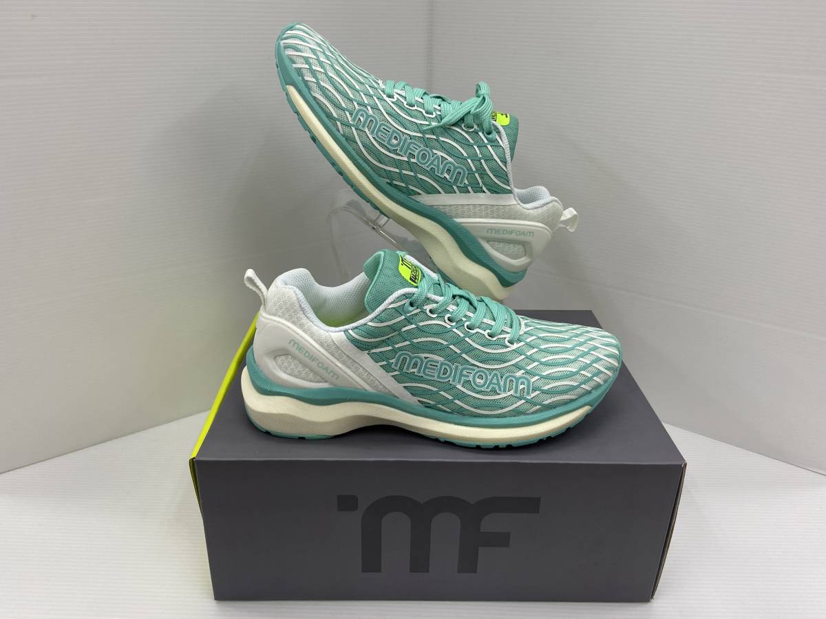 * new goods! super-discount! Achilles sorubometi foam running shoes aqua color 23.0cm marathon beginner also great popularity!kega from ..!