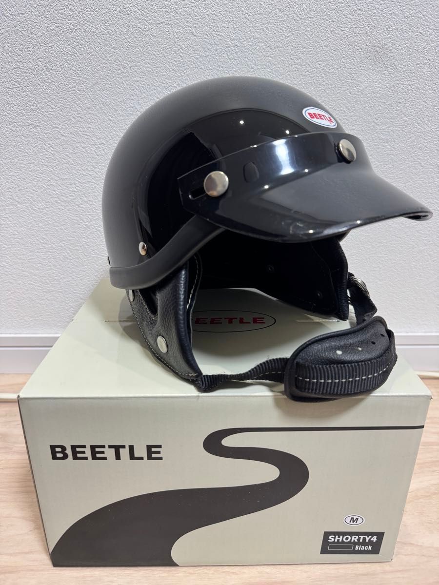 オーシャンビートル SHORTY4 ハーフヘルメット Mサイズ ブラック ヘルメット