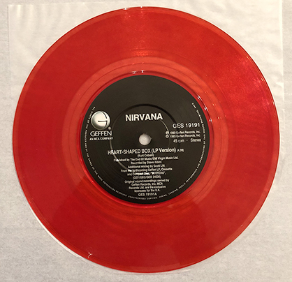 #NIRVANA new goods limitation 2550 sheets 1993 year Heart-Shaped Box 7*EP Red Transparent France original record GES 19191 SUB POP Geffenniruva-na