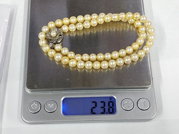0402L21 本真珠 あこや ネックレス 宝石鑑別書付 約24g(真珠 0402L21 本真珠 あこや ネックレス 宝石鑑別書付 約24g(真珠