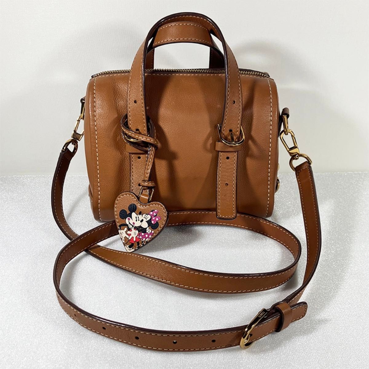 希少 FOSSIL×Disney 2way ディズニー ショルダー ハンドバッグ 希少 FOSSIL×Disney 2way ディズニー ショルダー ハンドバッグ