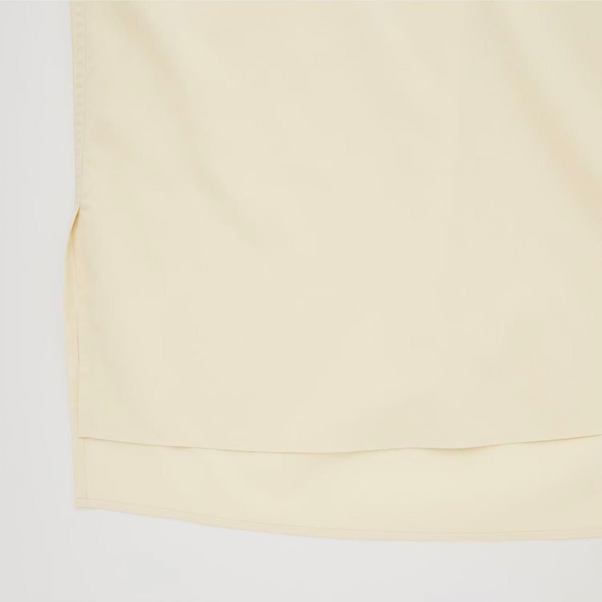 UNIQLO コットンリラックススキッパーシャツ 7分袖 ホワイト UNIQLO コットンリラックススキッパーシャツ 7分袖 ホワイト