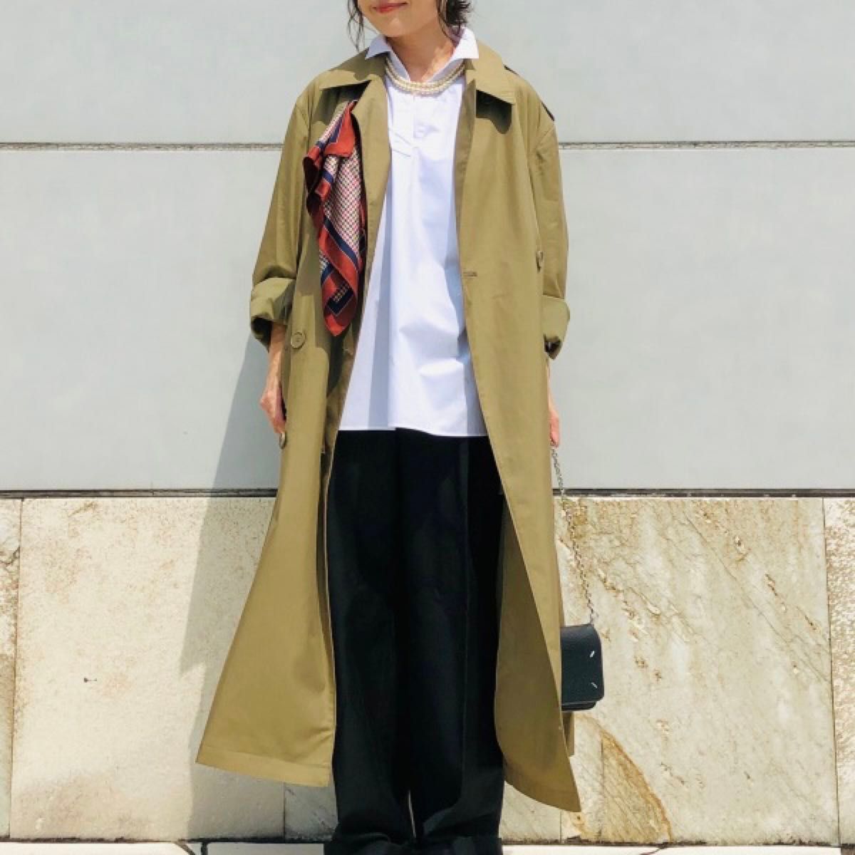 UNIQLO コットンリラックススキッパーシャツ 7分袖 ホワイト UNIQLO コットンリラックススキッパーシャツ 7分袖 ホワイト
