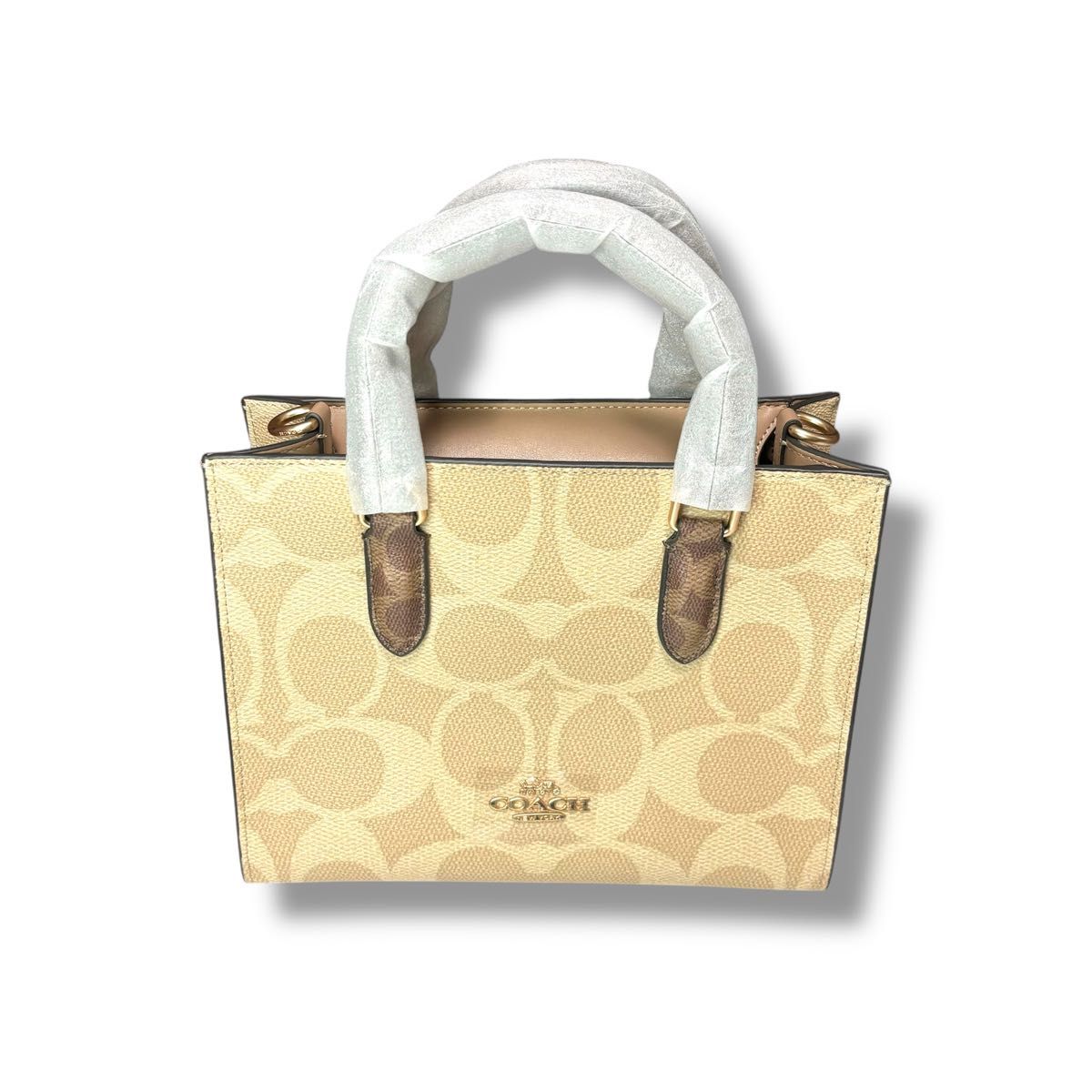 新品タグ有】COACH マギースモールトートブロックドシグネチャー 新品タグ有】COACH マギースモールトートブロックドシグネチャー