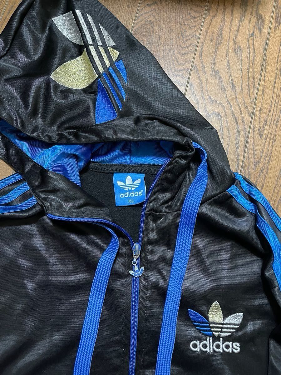 adidas コーティングジャージ chile62 黒×青|Yahoo!フリマ(旧 adidas コーティングジャージ chile62 黒×青|Yahoo!フリマ(旧