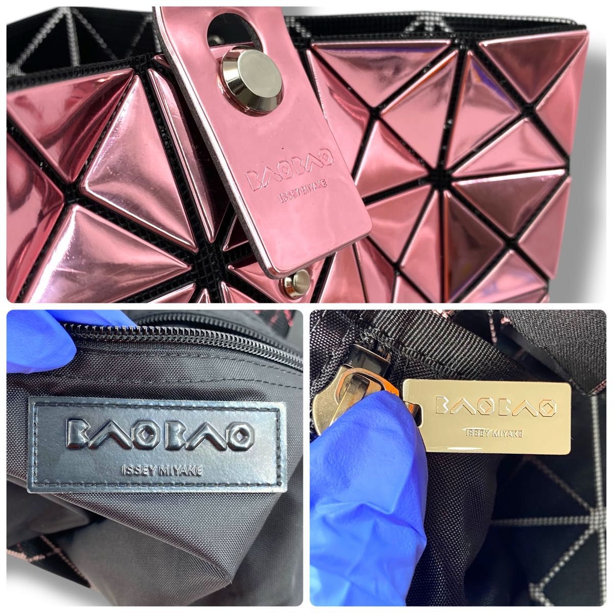 美品 BAOBAO PLATINUM バオバオ プラチナム トートバッグ ピンク 美品 BAOBAO PLATINUM バオバオ プラチナム トートバッグ ピンク