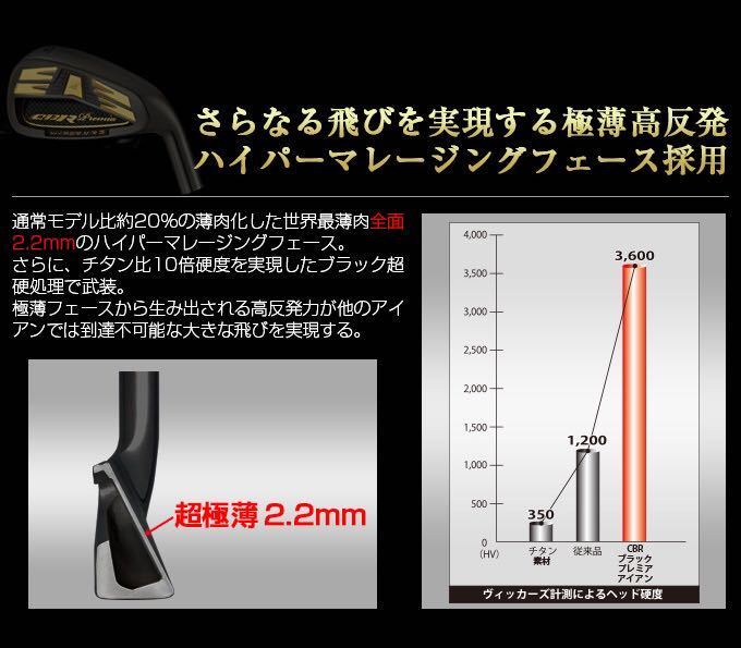 新品 ヘッド 6個】ワークスゴルフ CBR ブラックプレミア アイアン
