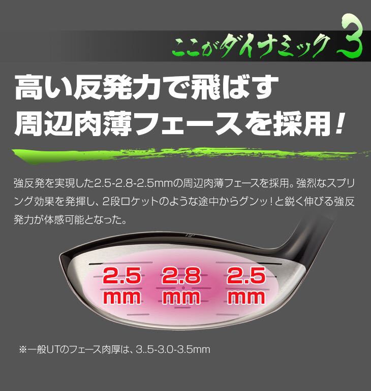 新型 3番 5番 FW UT 4本セット】ダイナゴルフ ダイナミクス FW+UT4本