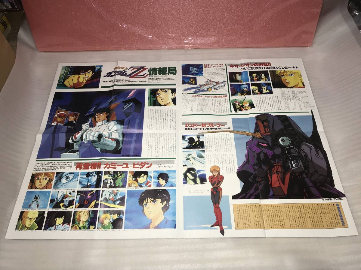 アニメージュ ’86・12月号ふろく 両面ポスター 蒼き流星SPTレイズナー＆機動戦士ガンダムZZ 中古品・長期保存品_画像2