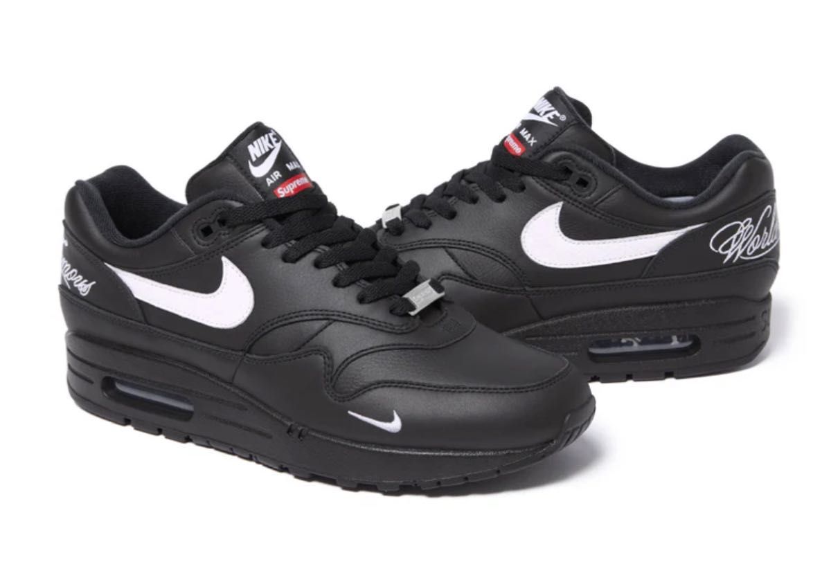 supreme×Nike AIR MAX 1 新品28.5㎝ 28 5cm 国内正規 新品 Supreme × Nike Air Max 1 Black シュプリーム