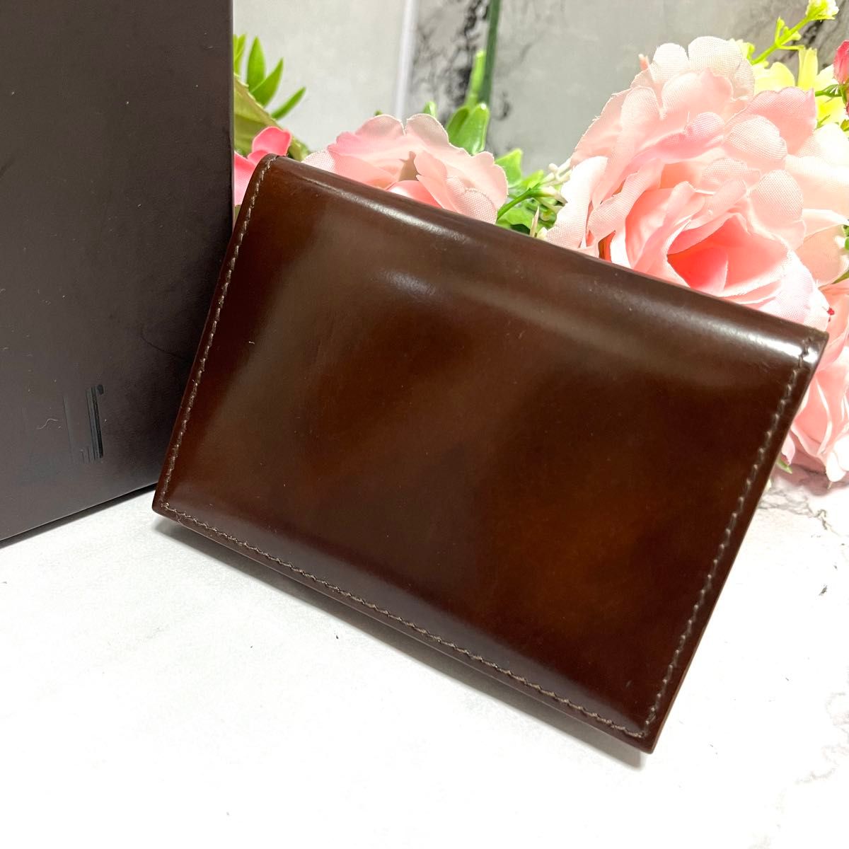 【極美品】ダンヒル 名刺入れ カードケース パスケース 本革 ブラウン 極美品】ダンヒル 名刺入れ カードケース パスケース 本革