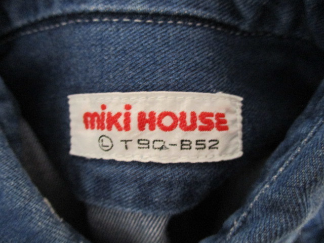 Ω Miki House Ω*90.* симпатичный длинный рукав Denim рубашка 0301