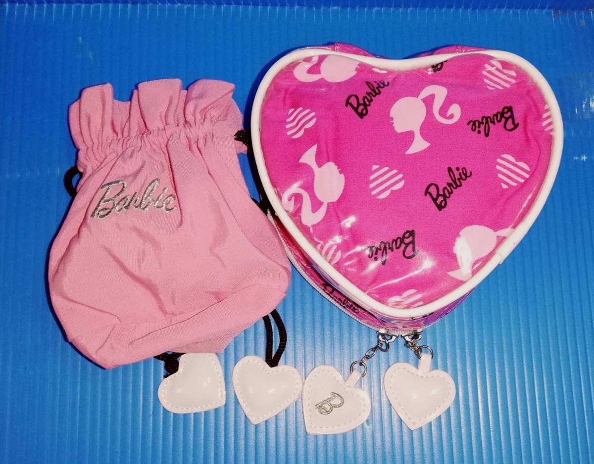 *Barbie* Barbie * розовый * эмаль * Heart type * vanity * сумка * мешочек * комплект * сумка 