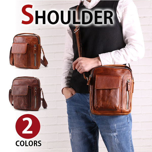 MY BAG shoulder bag 2WAY diagonal .. bag men's lady's fine quality book@ cow leather pouch sport light weight small articles storage business commuting coffee 6435