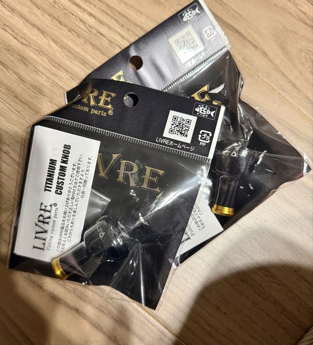 livre リブレ ハンドルノブ デルタ ブラック ゴールド 2個セット livre リブレ ハンドルノブ デルタ ブラック ゴールド 2個セット