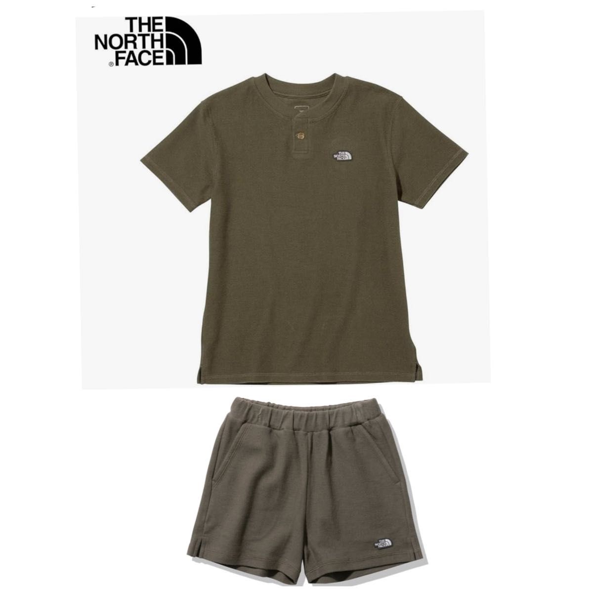 「ノースフェイス」キッズ Tシャツ ショートパンツ セット THE NORTH FACE ノースフェイス セットアップ パイルTシャツ