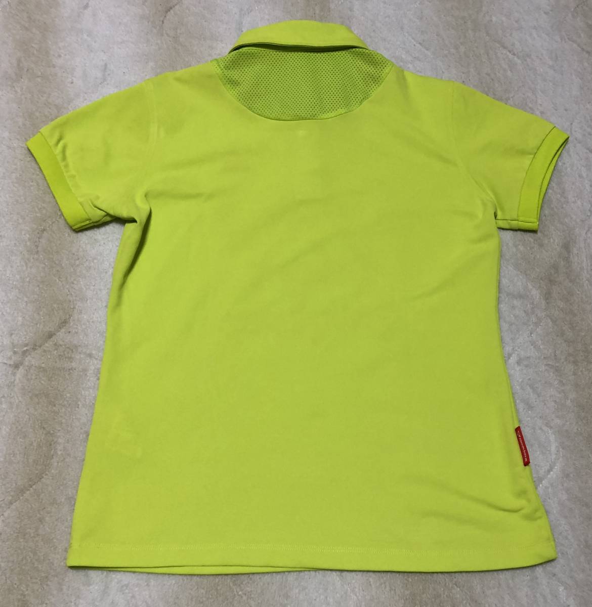 [ бесплатная доставка ]* Le Coq Golf * женский рубашка-поло с коротким рукавом M желтый зеленый серия маленький цветочный принт 