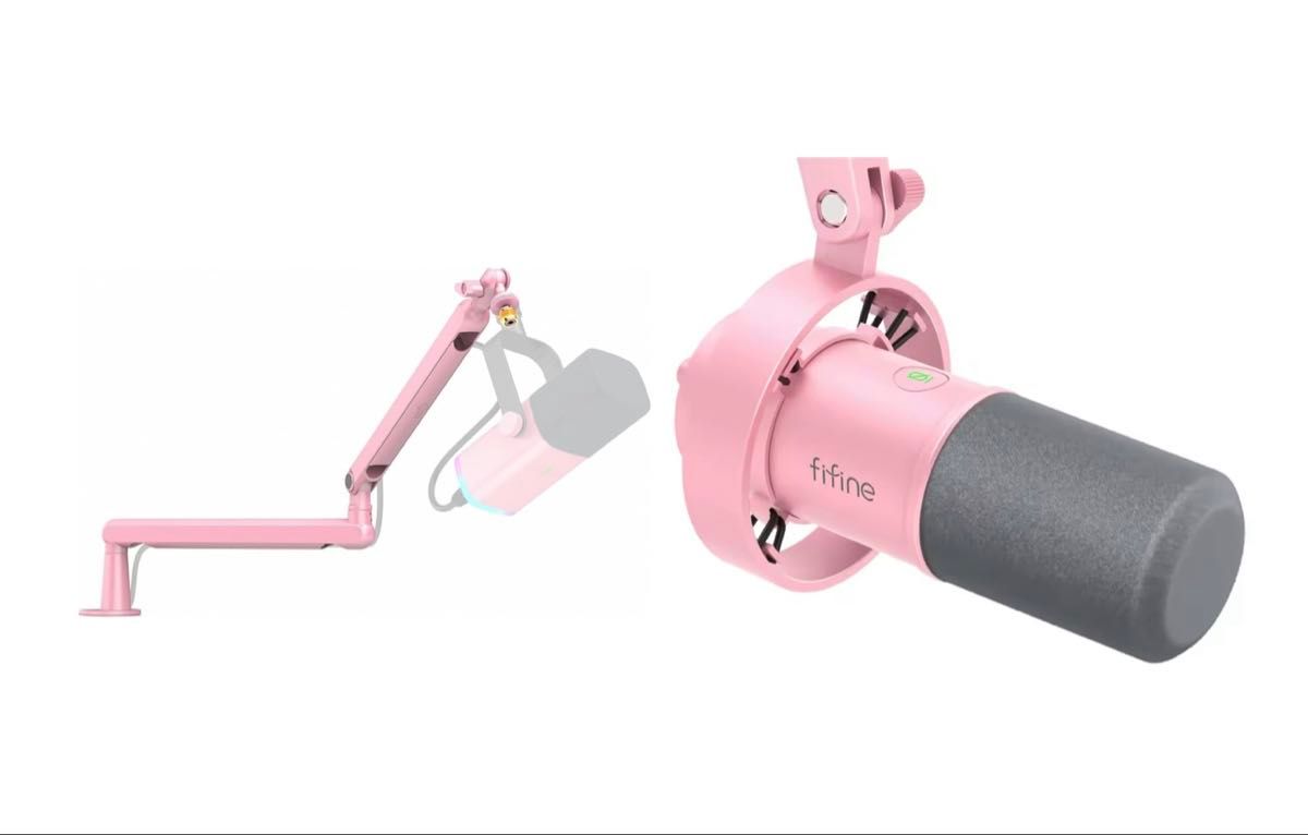 【ピンク】 fifine ダイナミックマイク マイクアーム BM88 k688 新品 未使用 【ピンク】 fifine ダイナミックマイク マイク