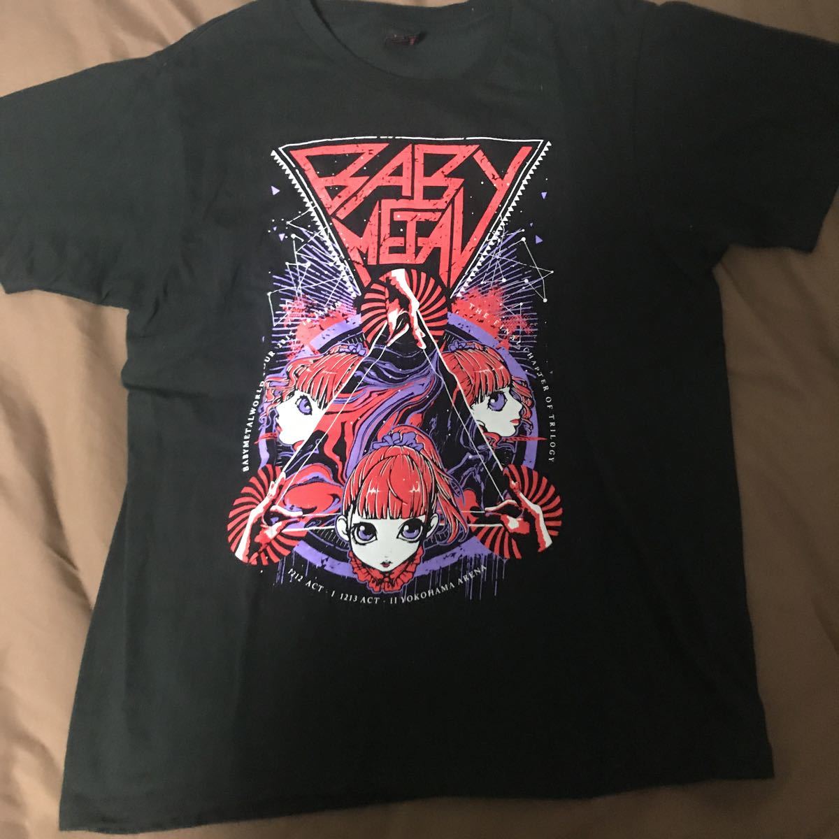 美品 Mサイズ TRINITY World tour 2015 in Japan Trinity 横浜アリーナ 横アリ トリニティー TEE Tシャツ BABYMETAL ベビーメタル 666_画像1