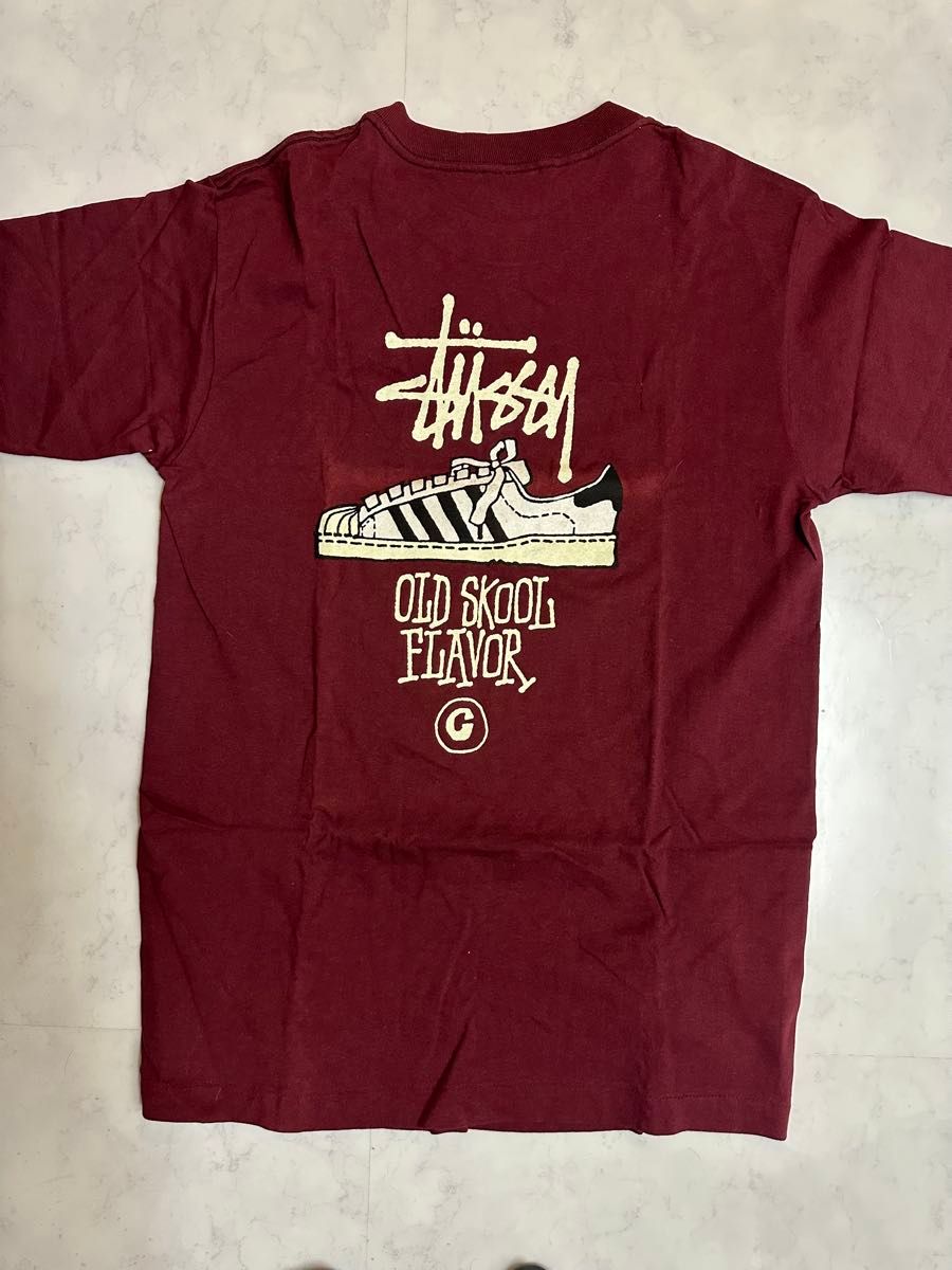 超激レア 80's STUSSY OLD SKOOL FLAVOR TシャツM ボルドー 黒 超激レア 80's STUSSY OLD SKOOL FLAVOR TシャツM ボルドー 黒