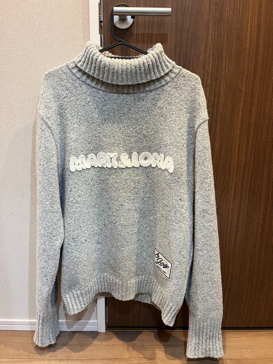 MARK&LONA オーバーニット ミックスヤーンタートル ニット 高級 MARK&LONA オーバーニット ミックスヤーンタートル ニット 高級