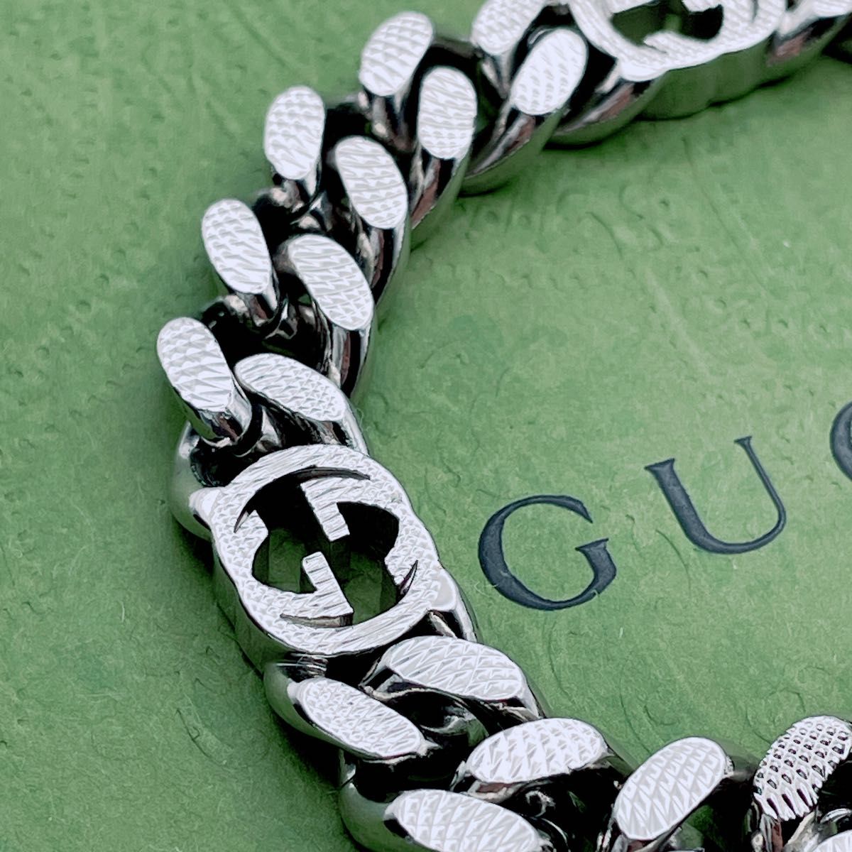 GUCCI インターロッキング ブレスレット 喜平 チェーン シルバー GUCCI インターロッキング ブレスレット 喜平 チェーン シルバー