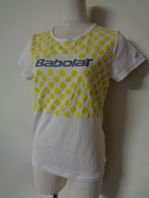 BABOLAT（バボラ） Logo Tシャツ（L）白 ドット_画像1