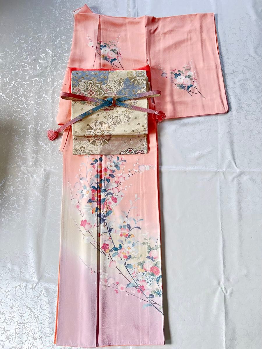 お気に入りの 友禅 未使用 訪問着フルセット 作家物 帯締め 袋帯 【訪問着 着物・浴衣