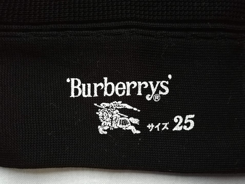 【正規品】Burberrys / バーバリーズ メンズ 靴下 ブラック 25cm #yh-520_画像2