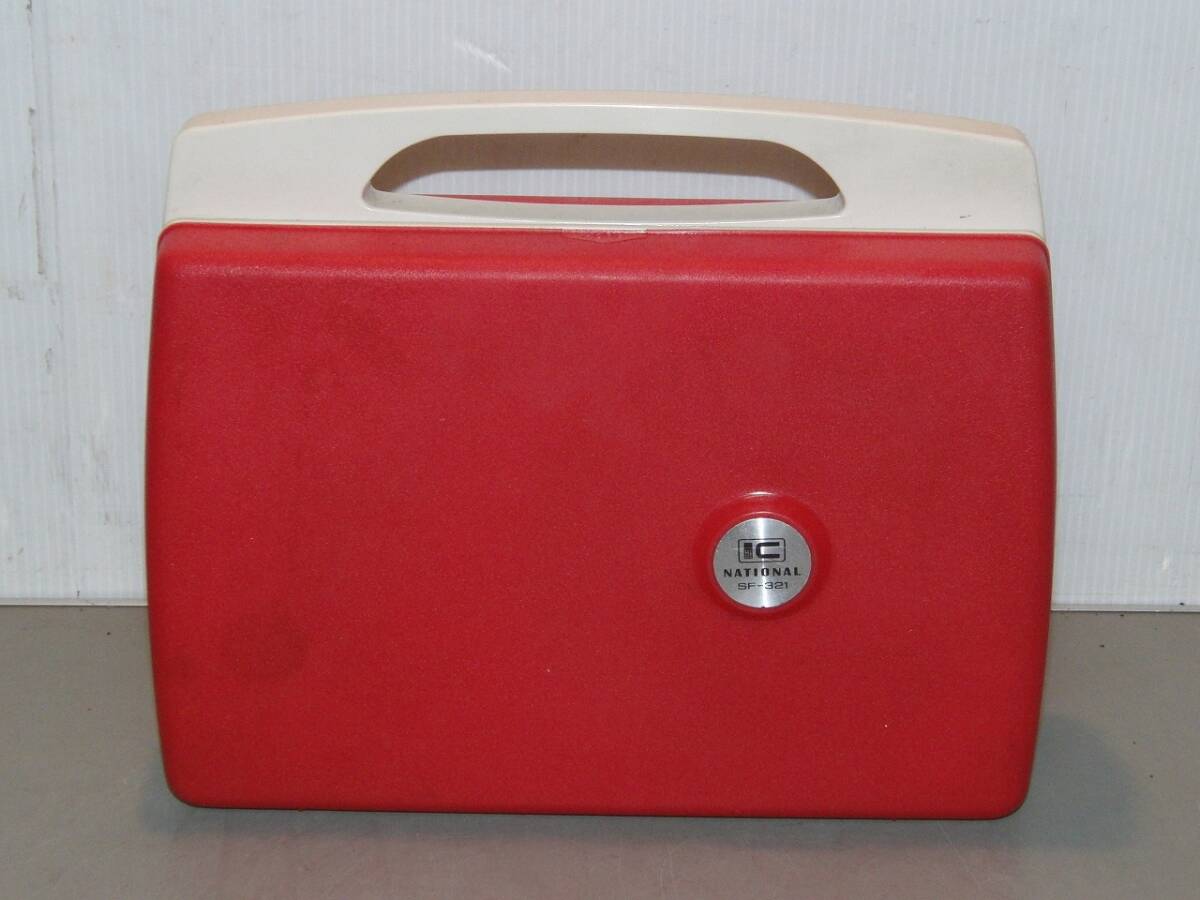 !_ Showa Retro античный National National SF-321 портативный запись плеер проигрыватель PORTABLE PHONOGRAPH /BF09