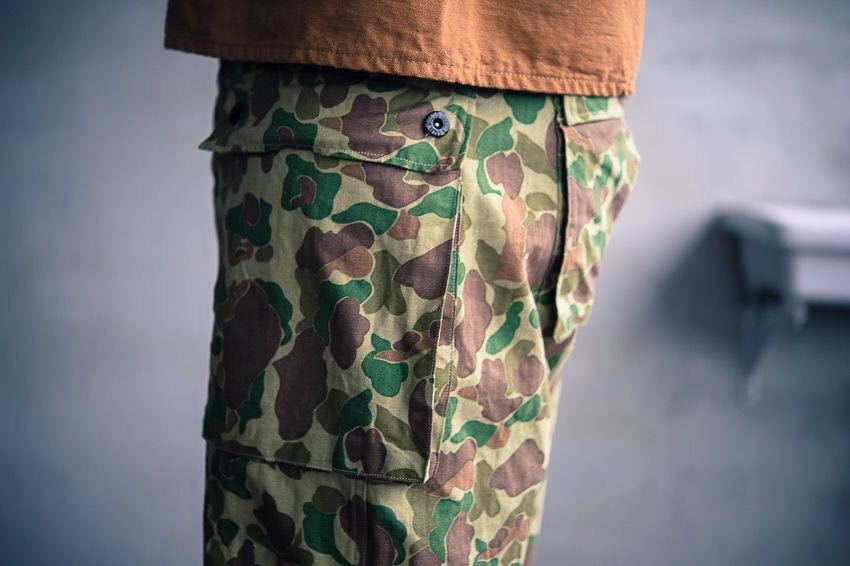 TCB jeans W30 Crawling Pants / USMC M-44 (モンキーパンツ) Frog Sking camo TCBジーンズ ワンウォッシュ_画像6