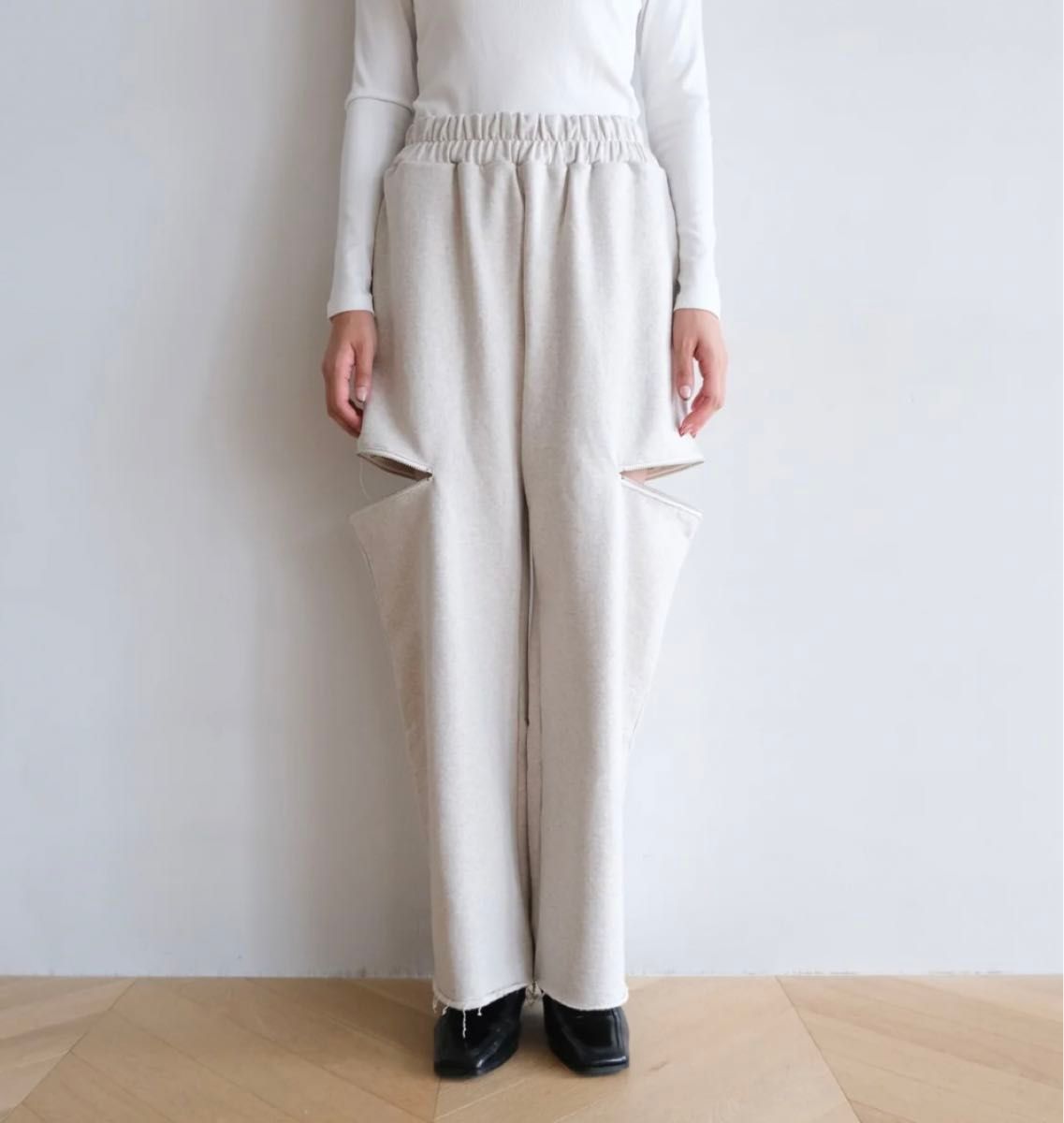 SeaRoomLynn Heavy Sweat Side Zipカットパンツ S シールームリーん スウェット