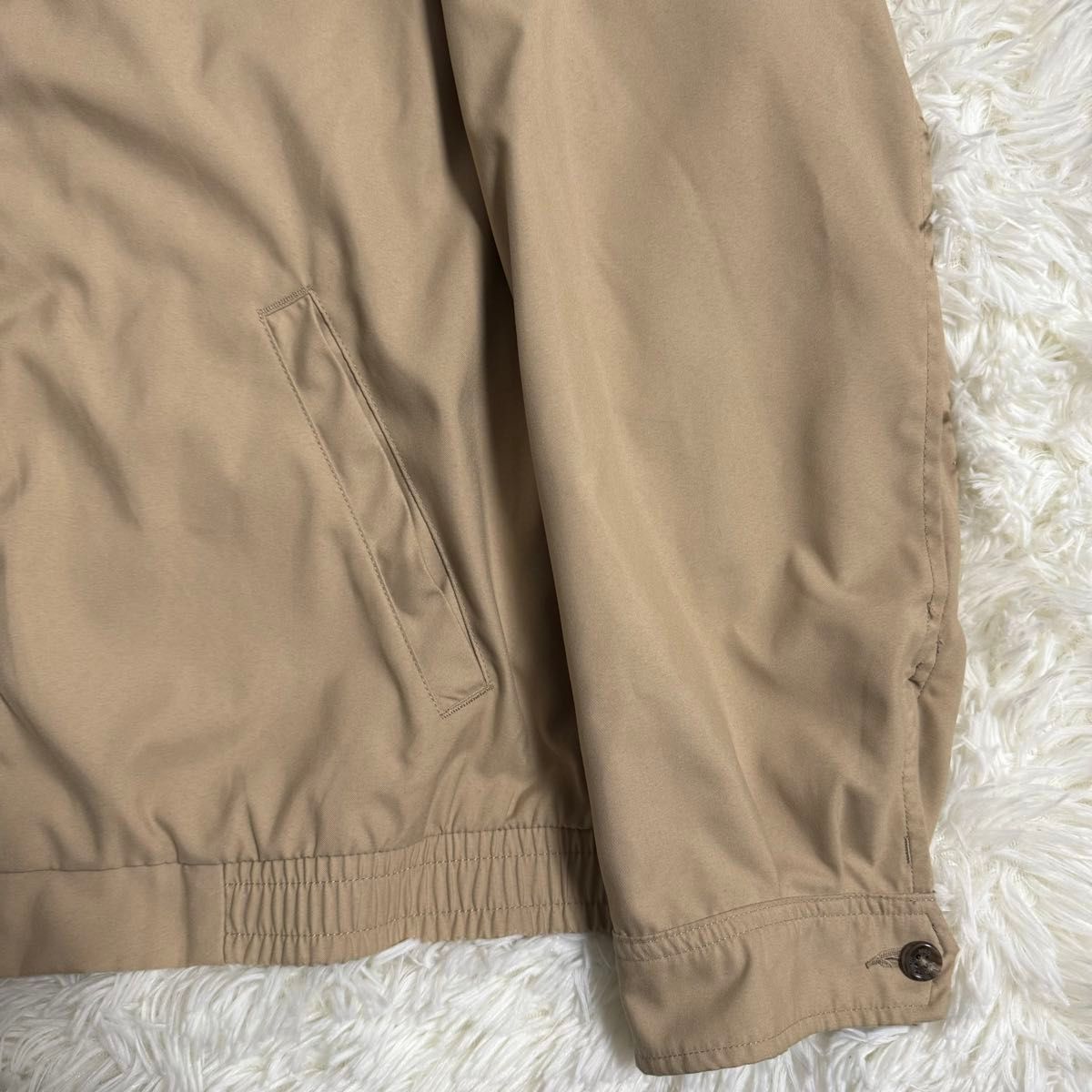 美品】ポロラルフローレン スイングトップ L ベージュ 裏地 美品】ポロラルフローレン スイングトップ L ベージュ 裏地