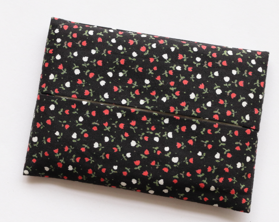  new goods * hand made * tissue cover * floral print * small flower * black * pocket 