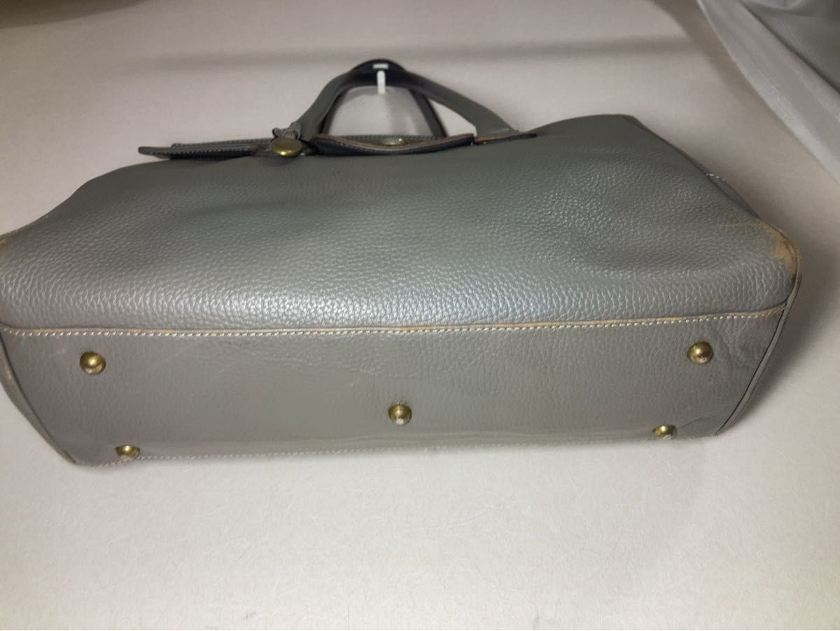TOFF&LOADSTONE トートバッグ ループボタン グレー レザー TOFF&LOADSTONE トートバッグ ループボタン グレー レザー
