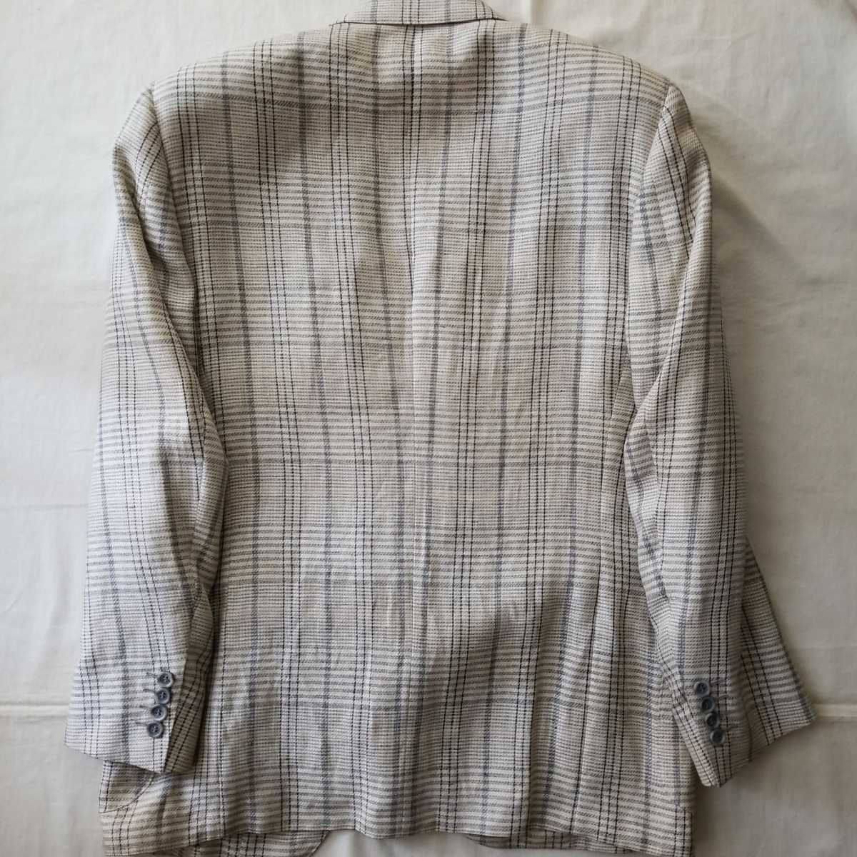 新品LANVIN PARISランバンメンズ麻ジャケット春夏物カラーグレー