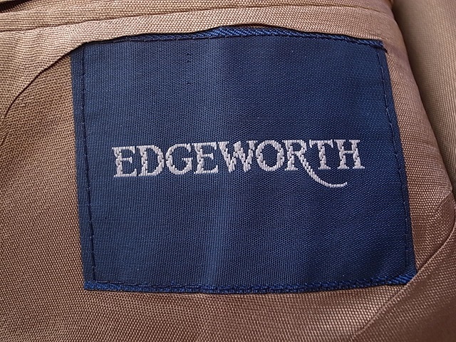 エッジワース EDGEWORTH ２釦 オールシーズン ブラウングレー ブレザー テーラード ジャケット 金釦 アメリカ古着 サイズ 41R L相当_画像7