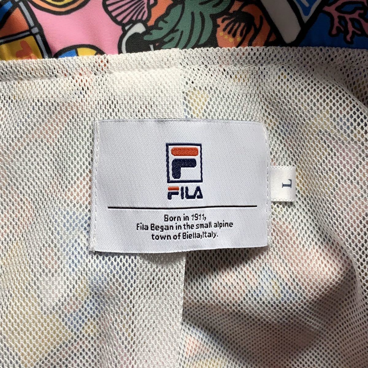 珍品!FILA(ITA)× SHETAグラフィック総柄コーチジャケット | yachaqs.com