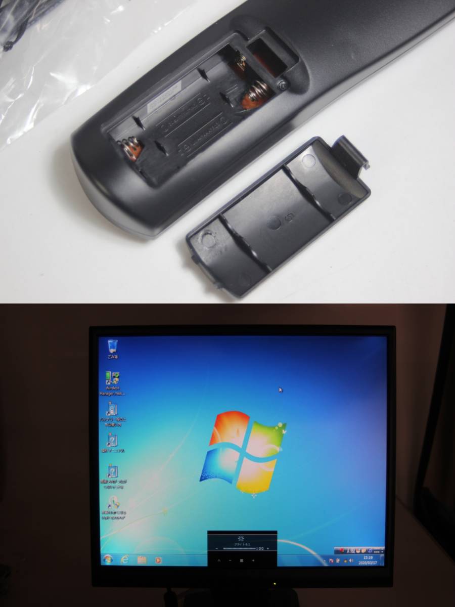 [Princeton] Prince ton 19 -inch wide liquid crystal display monitor PTFBLF-19 remote control attaching operation verification secondhand goods scratch equipped JUNK absolutely returned goods un- possible 