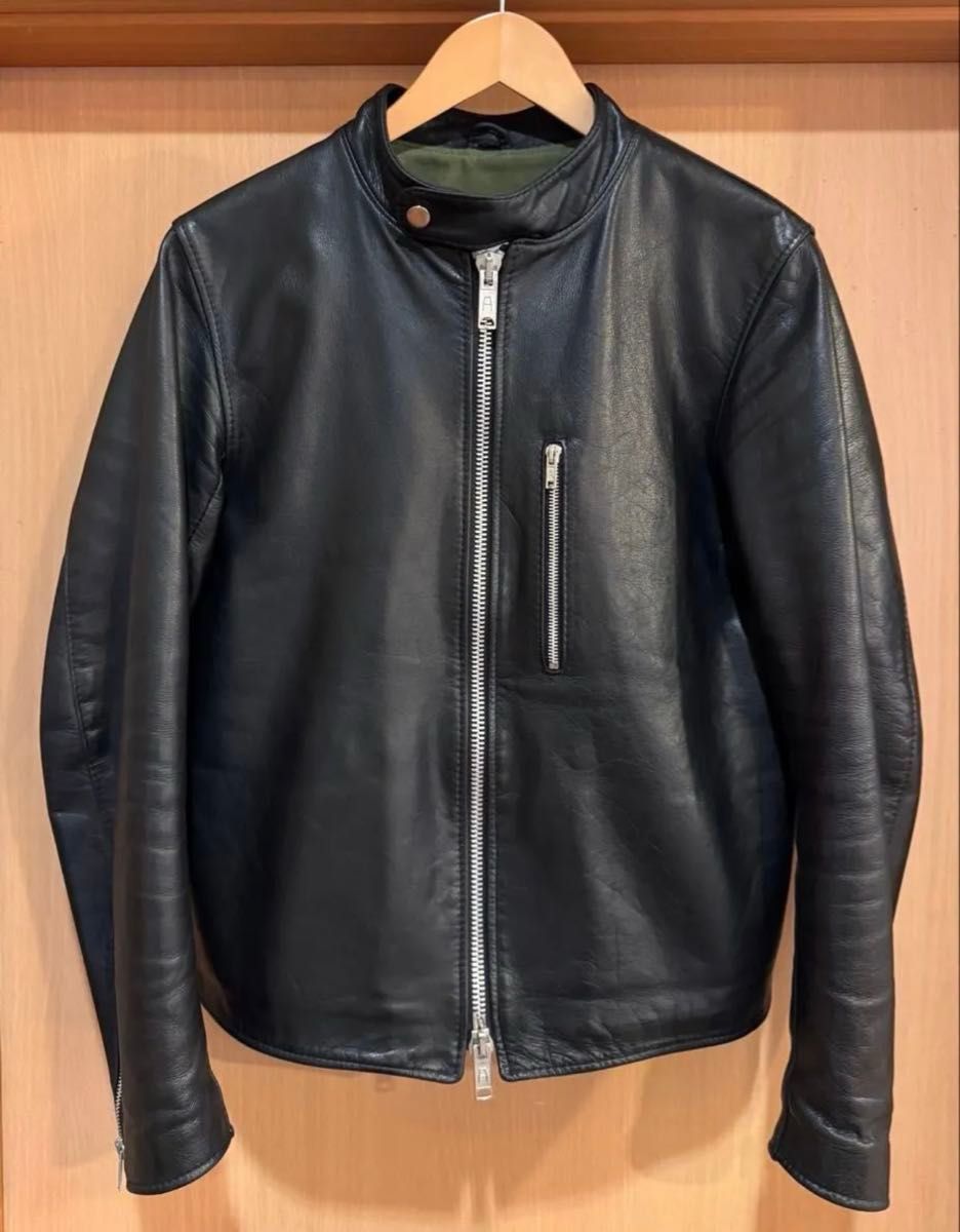 美品 JAMES GROSE RACING 38 ホースレザー シングルライダース 美品 JAMES GROSE RACING 38 ホースレザー シングルライダース