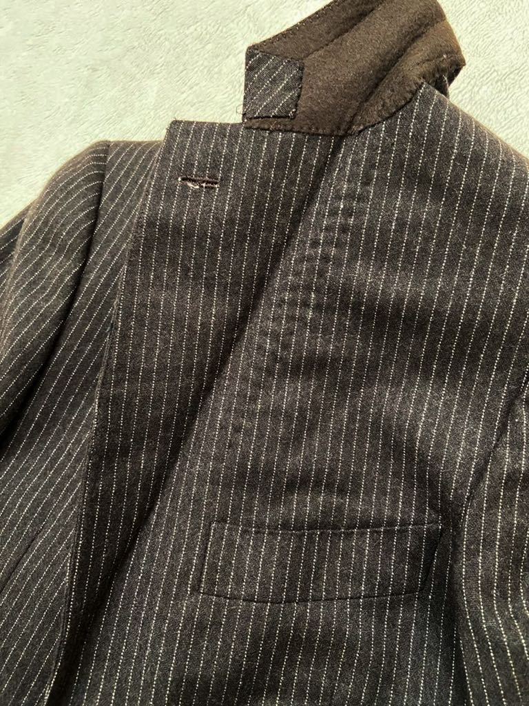 BEAMS購入 ISAIA size42 イタリア製ウールスーツ ストライプ GREGORY グレゴリー ジャケット パンツ イザイア ナポリ メンズ 秋冬_画像3