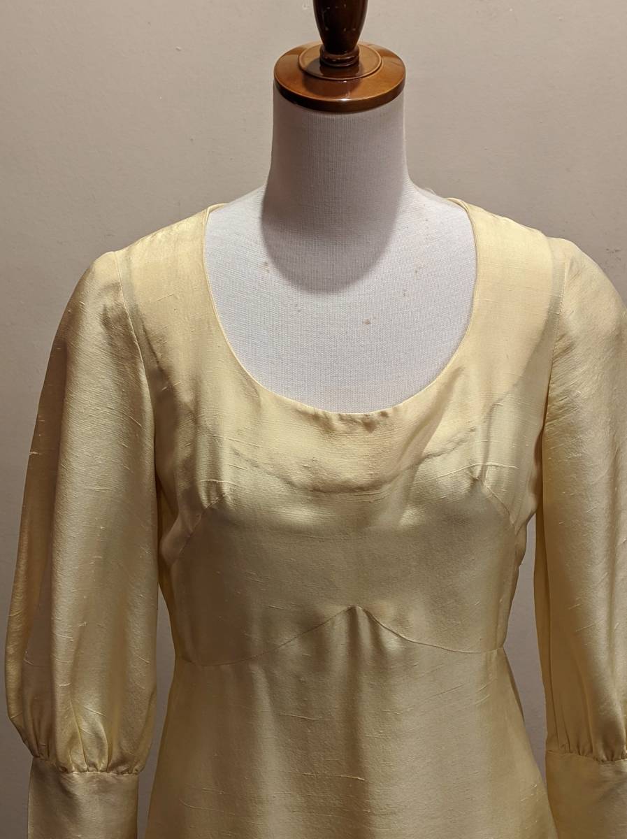 【新品】 フランスヴィンテージ70’sマキシロングシルクドレス/フォーマル衣装30’s風ワンピースアールデコヨーロッパフレンチ古着ΓSD Sサイズ 【新品】 フランスヴィンテージ70’sマキシロングシルクドレス/フォーマル衣装30’s風ワンピースアールデコヨーロッパフレンチ古着ΓSD Sサイズ