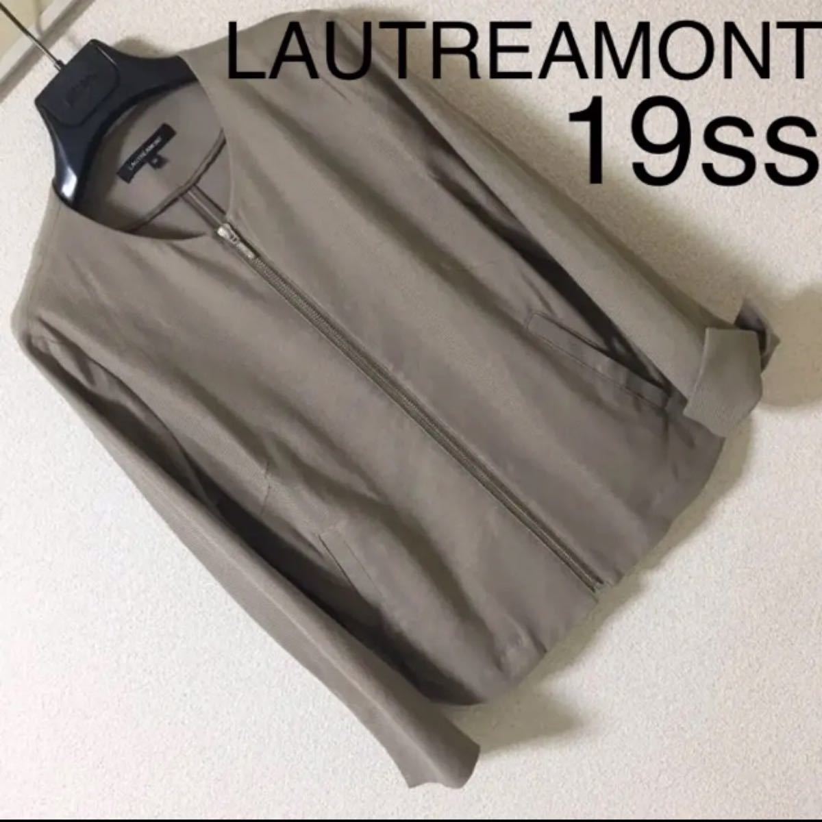 19ss◆ロートレアモン◆UVカット ラッセルマーキュリー ノーカラージャケット 38 M カーキ LAUTREAMONT 定価25,300円